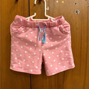 Mini Boden Pink and White Polka Dot Shorts